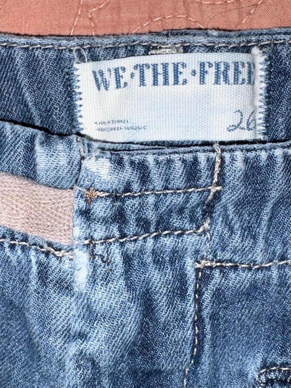 Free People We The Free Lotus Wide Leg Denim Jeans Sz 26 - Picture 5 of 13